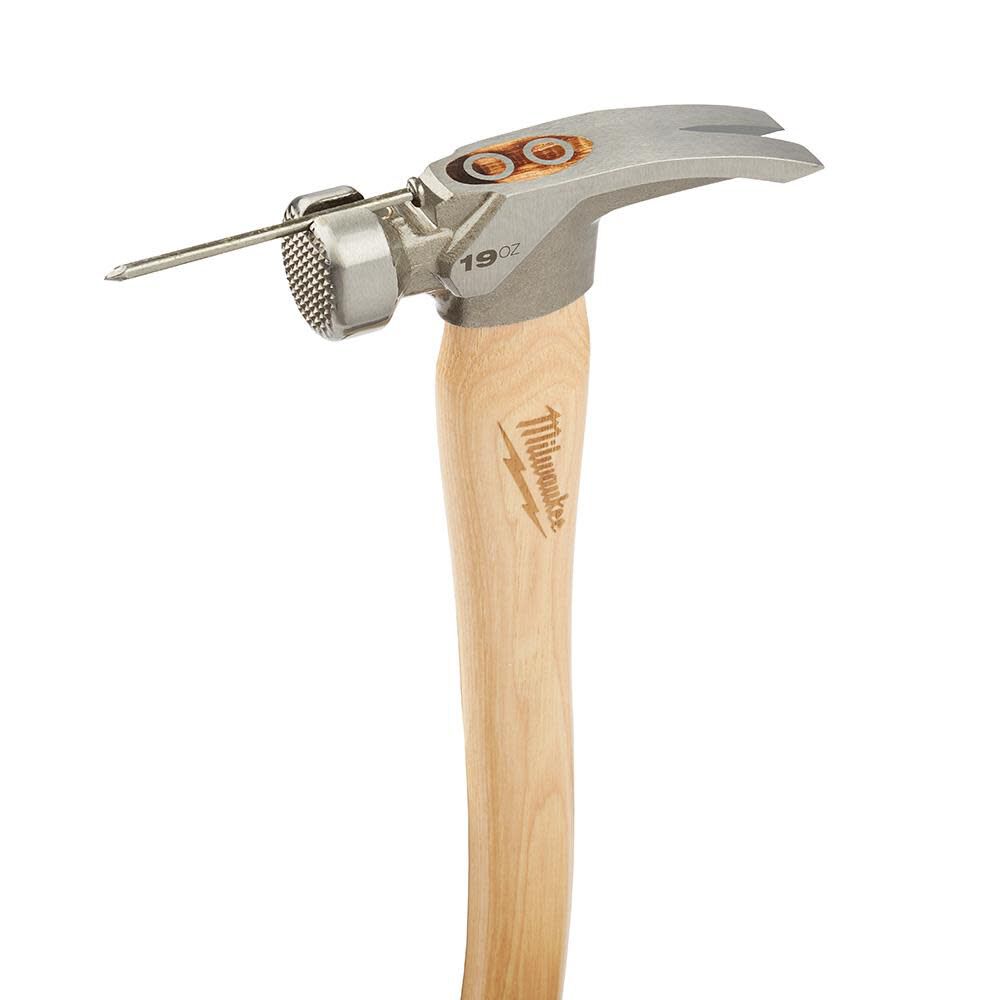 19oz Milled Face Hickory Wood Framing Hammer 48-22-9419