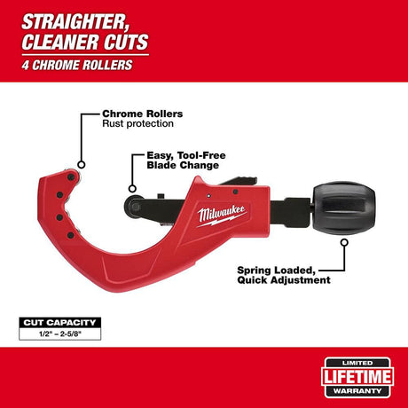 2-1/2 in. Quick Adjust Copper Tubing Cutter 48-22-4253