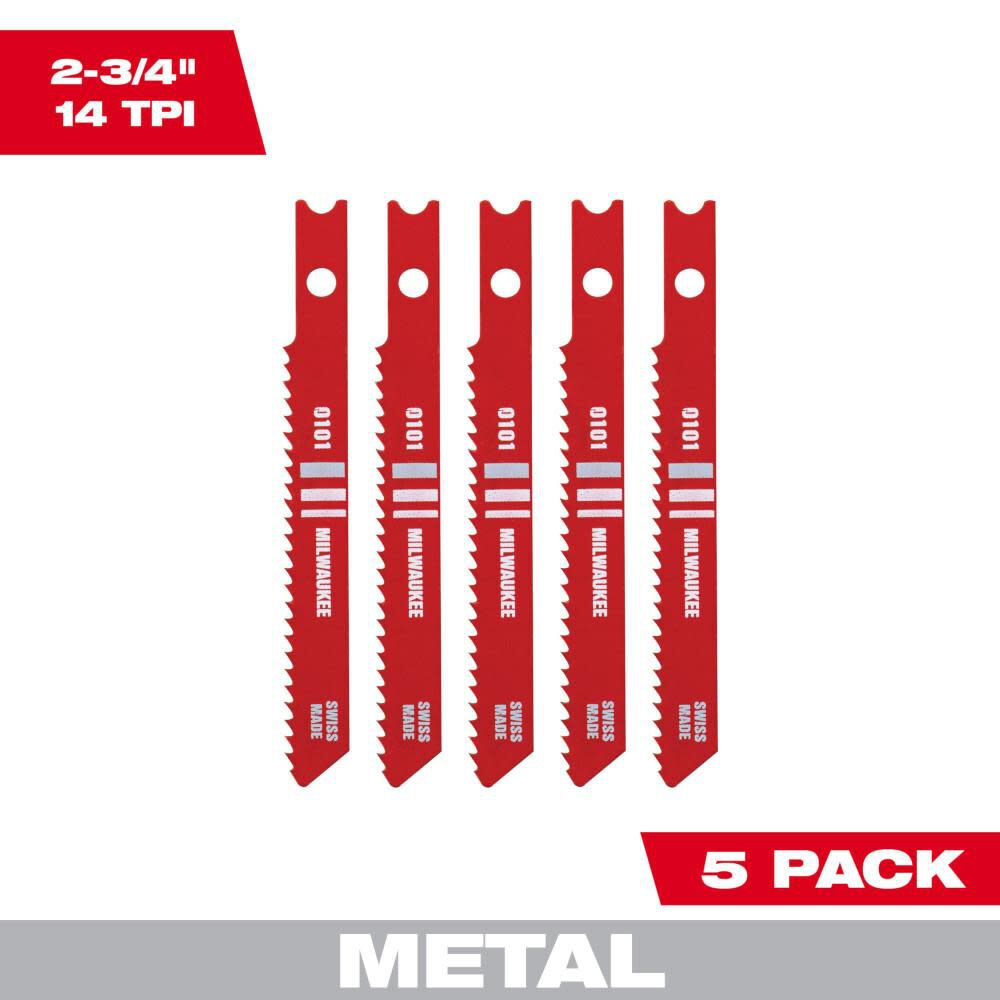 2-3/4 in. 14 TPI High Speed Steel Jig Saw Blade 5PK 48-42-0101