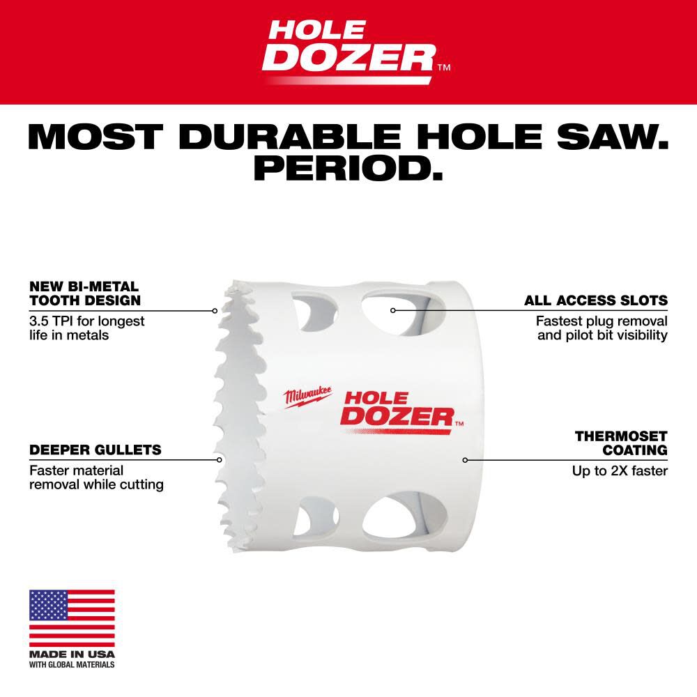 2 3/8inch HOLE DOZER Bi Metal Hole Saw 49-56-9630