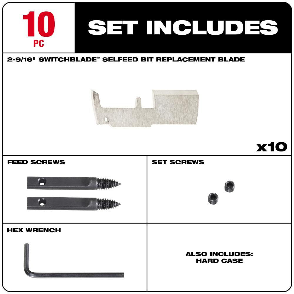 2-9/16 in. SwitchBlade 10 Blade Replacement Kit 48-25-5350