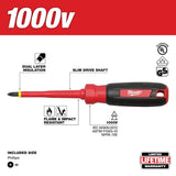 #2 Phillips - 4 in. 1000 V Insulated Screwdriver 48-22-2212