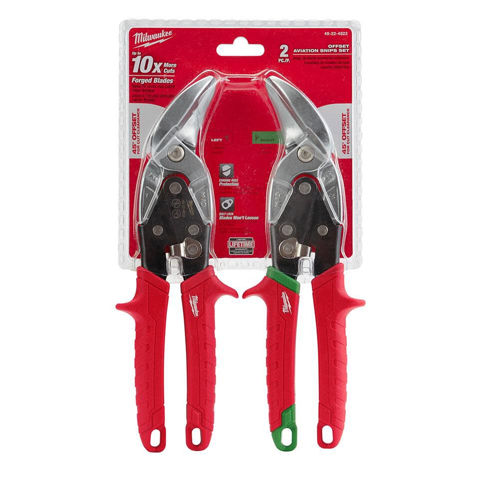 2-Piece Offset Aviation Snip Set 48-22-4523