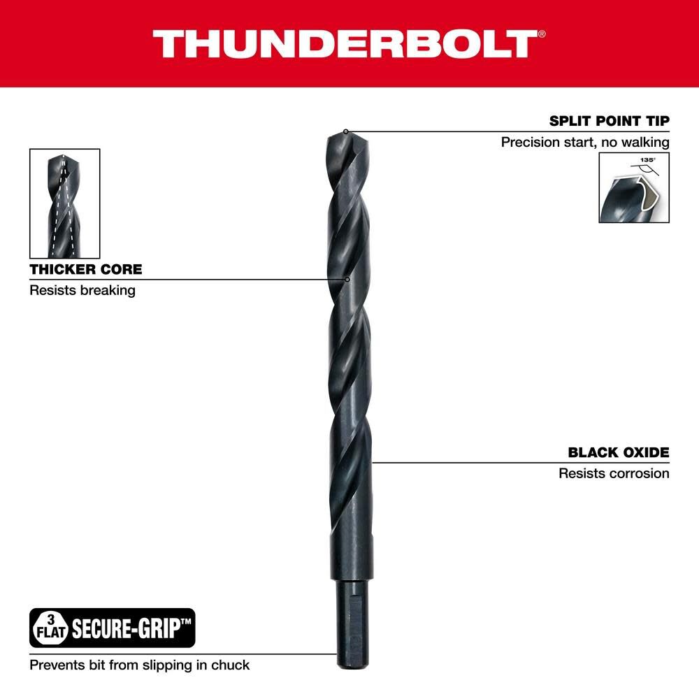 21-Piece Thunderbolt Black Oxide Drill Bit Set 48-89-2801