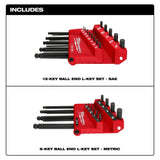 22 Key Ball End L-Key Set SAE/Metric 48-22-2187