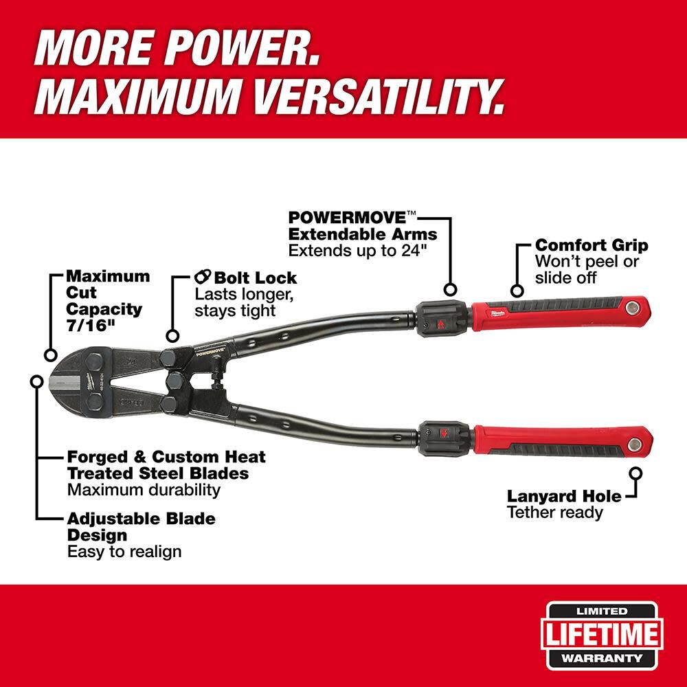 24 in. Adaptable Bolt Cutter with POWERMOVE 48-22-4124