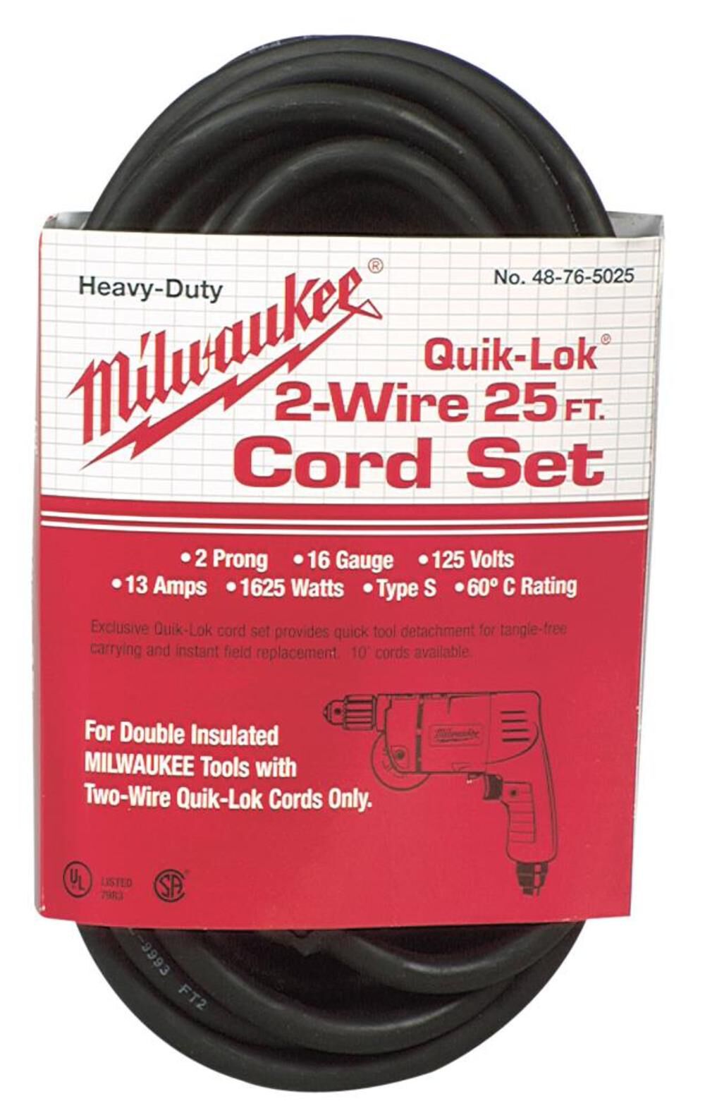 25 ft. 2-Wire QUIK-LOK Cord 48-76-5025