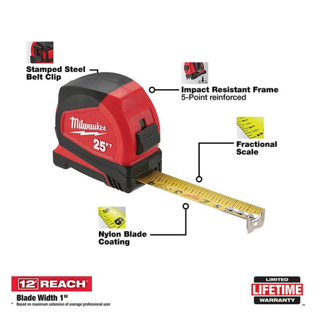 25 ft. Compact Tape Measure 48-22-6625