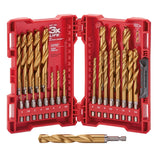 25-Piece Metric Titanium SHOCKWAVE Red Helix Drill Bit Kit 48-89-4861