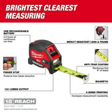 25ft Wide Blade Magnetic Tape Measure with 100L Light 48-22-0428