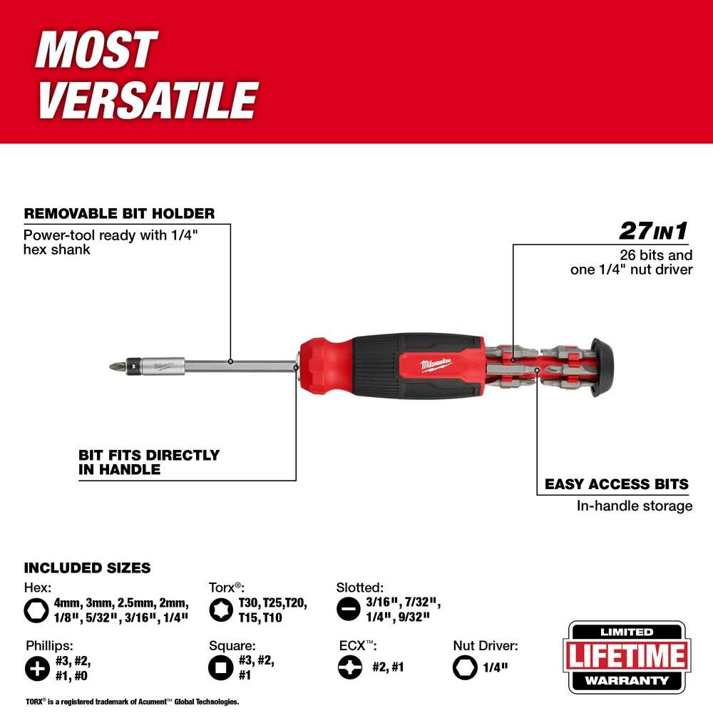 27-in-1 Multi-Bit Screwdriver 48-22-2901