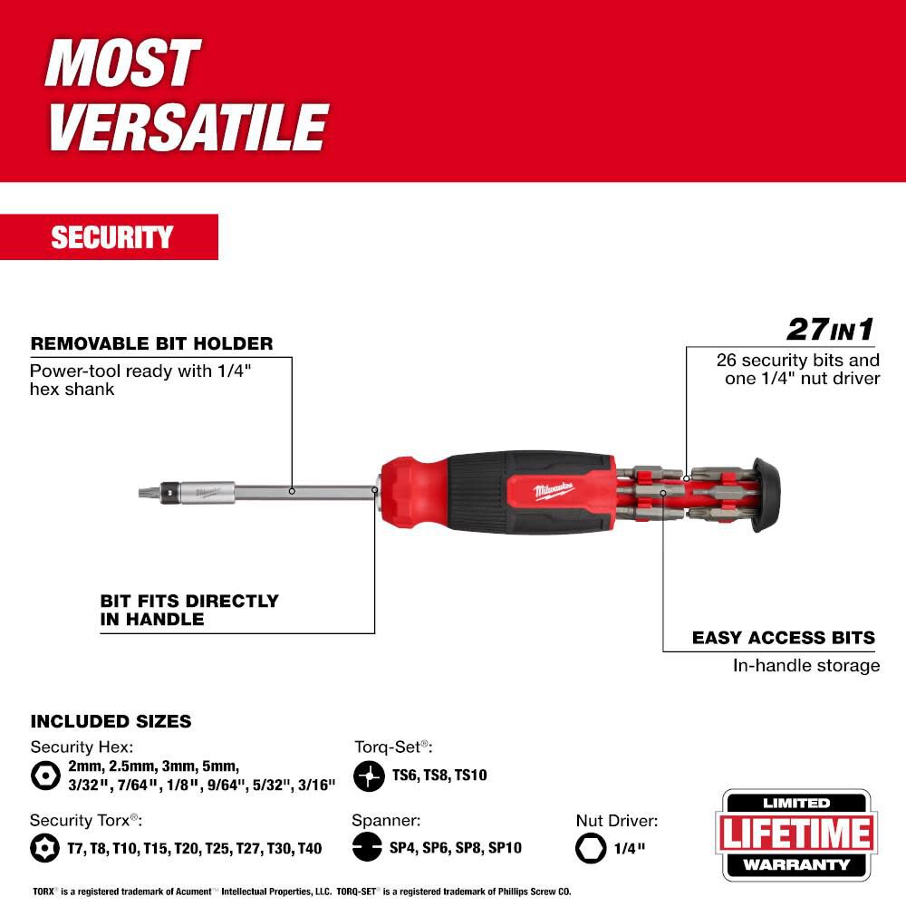 27-in-1 Security Multi-Bit Screwdriver 48-22-2911