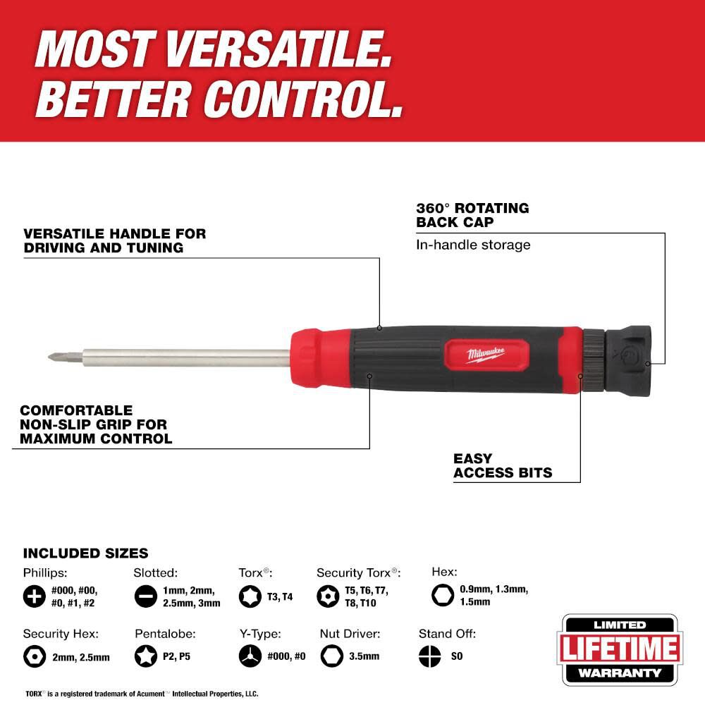 27-in-1 Security Precision Multi-Bit Screwdriver 48-22-2934