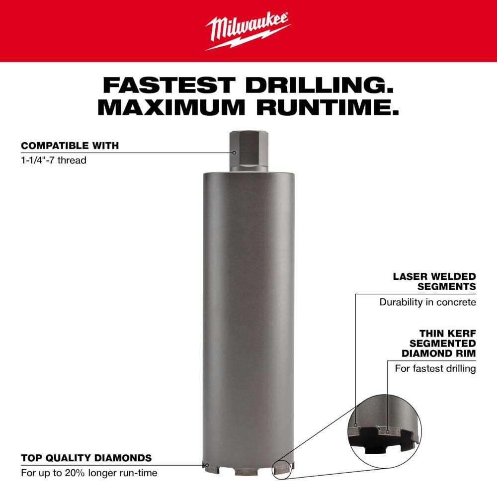 3-1/2 in. Diamond Ultra Dry Core Bit 48-17-0135