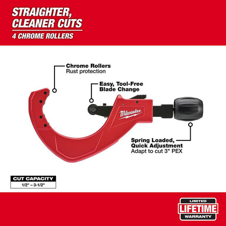 3-1/2 in. Quick Adjust Copper Tubing Cutter 48-22-4254