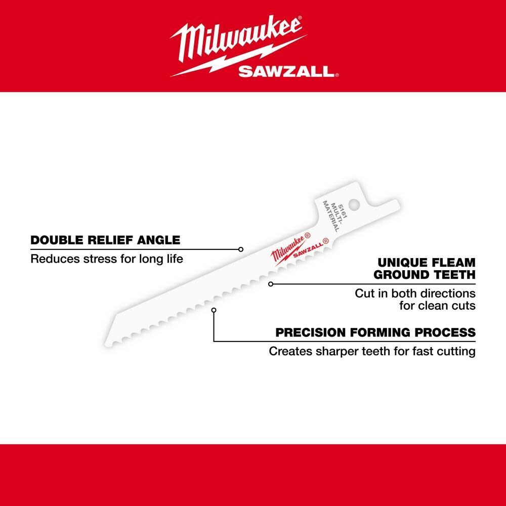 3-5/8 in. 14 TPI SUPER SAWZALL Blade 5PK 48-00-5162