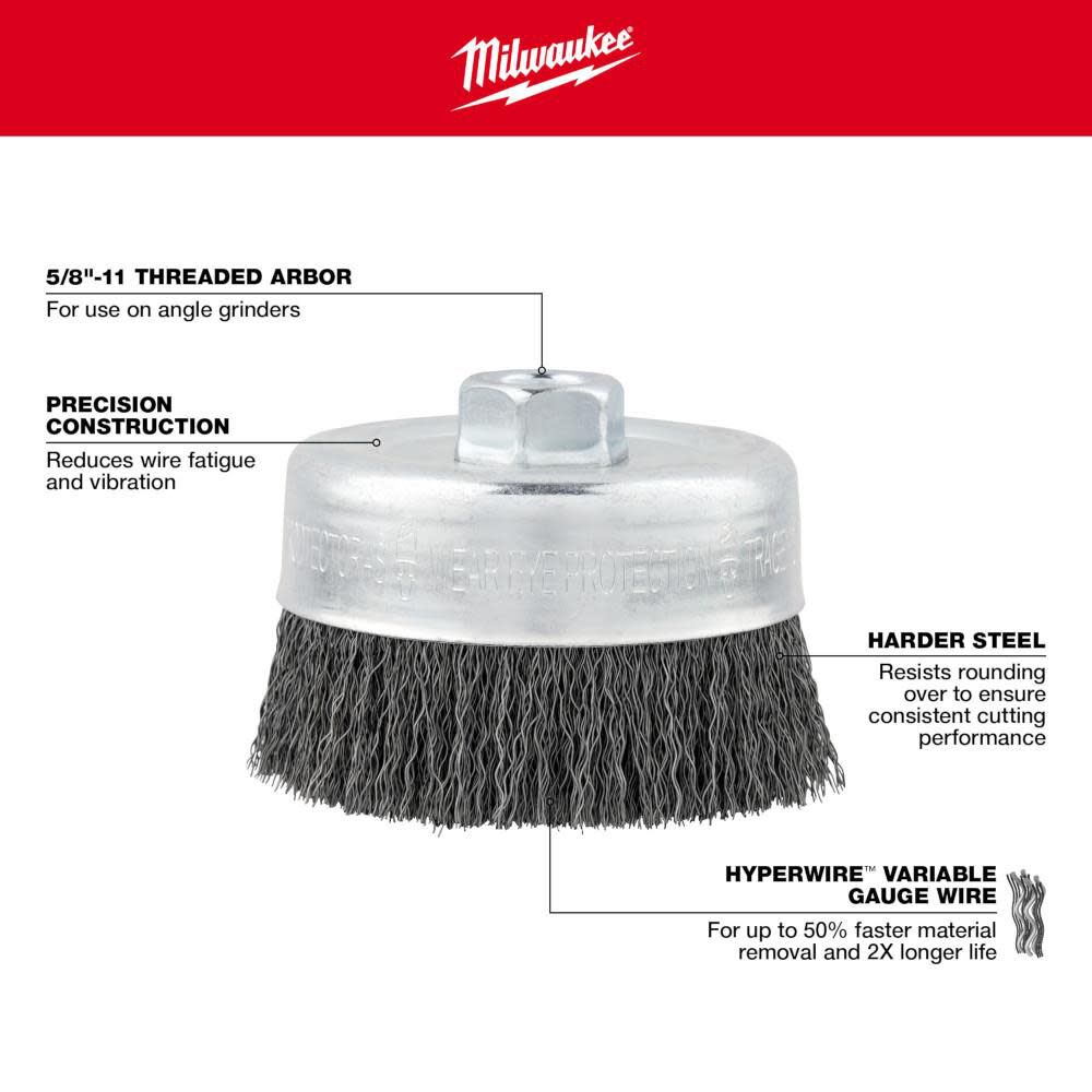 3 In. Brush Crimp Style Cup 48-52-5060