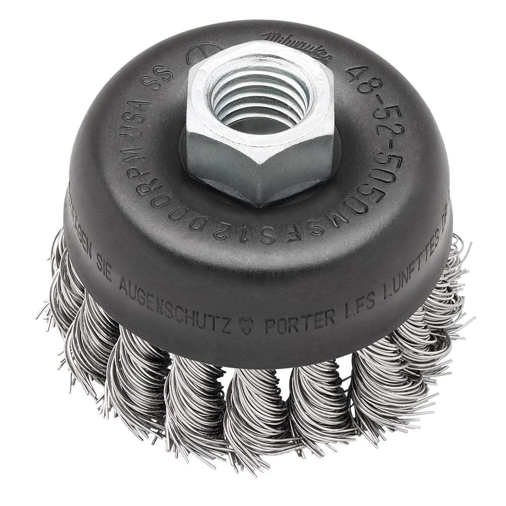 3 Inch Stainless Steel Knot Wire Cup Brush 48-52-5050