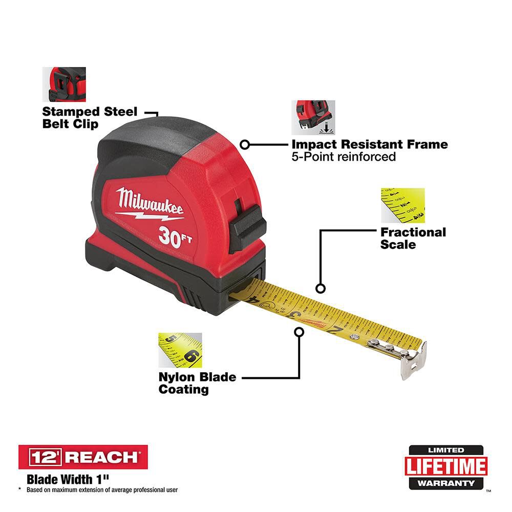 30 ft. Compact Tape Measure 48-22-6630