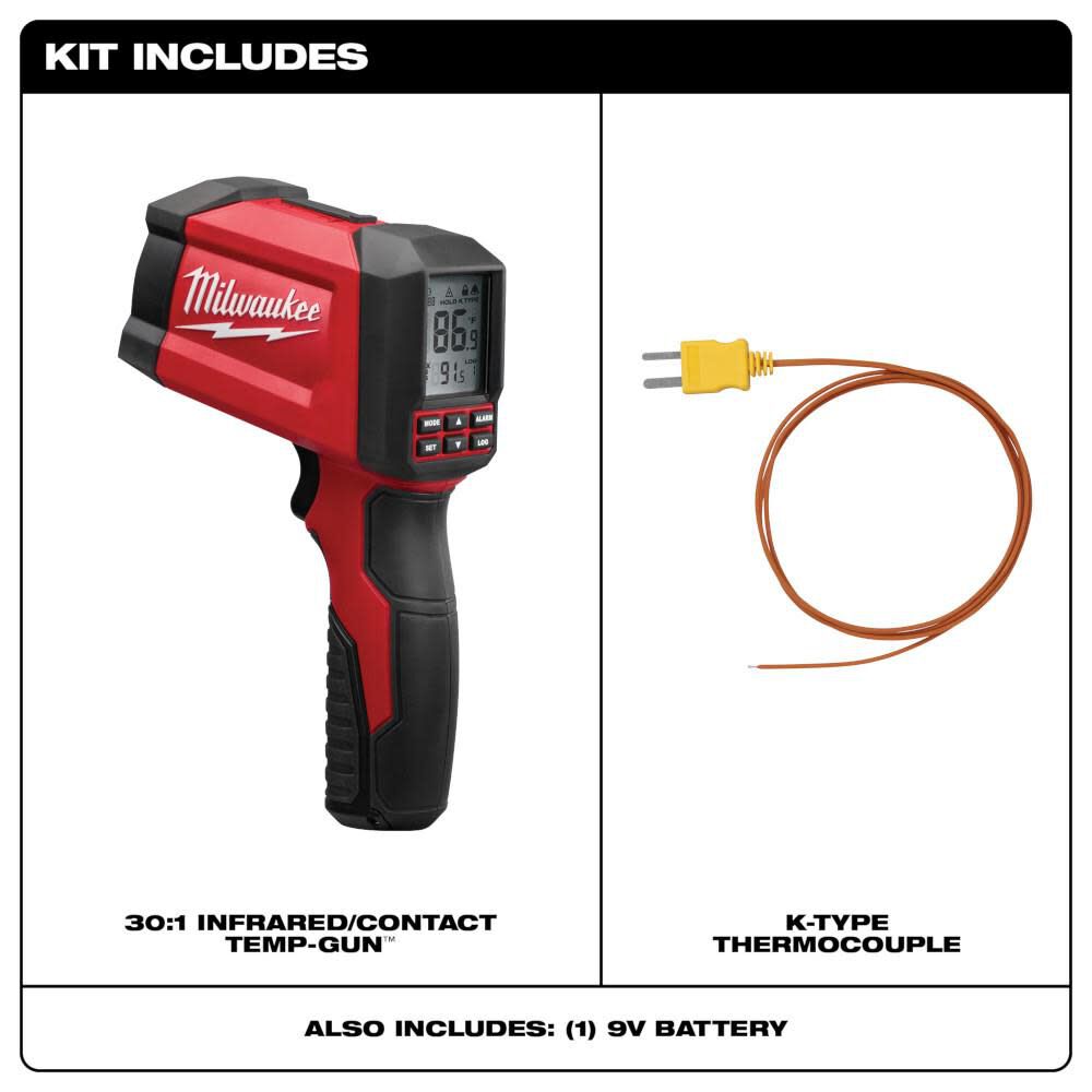 30:1 Infrared/Contact Temp-Gun 2269-20