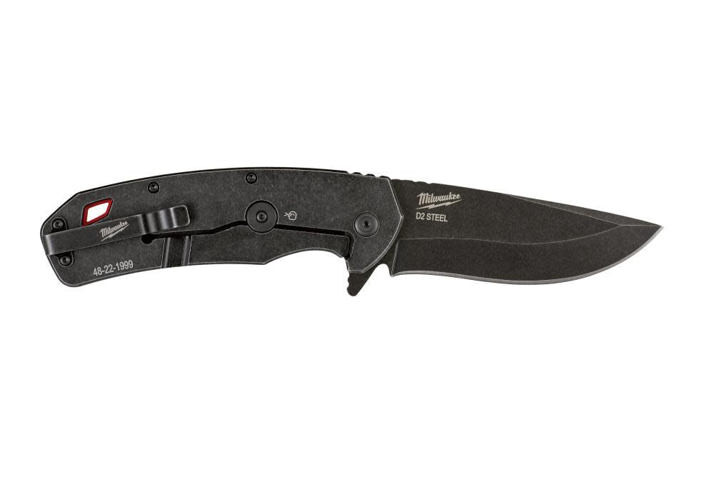 3.5 in. HARDLINE Smooth Recurve Drop Point Blade Pocket Knife 48-22-1999