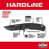 3.5 in. HARDLINE Smooth Recurve Drop Point Blade Pocket Knife 48-22-1999