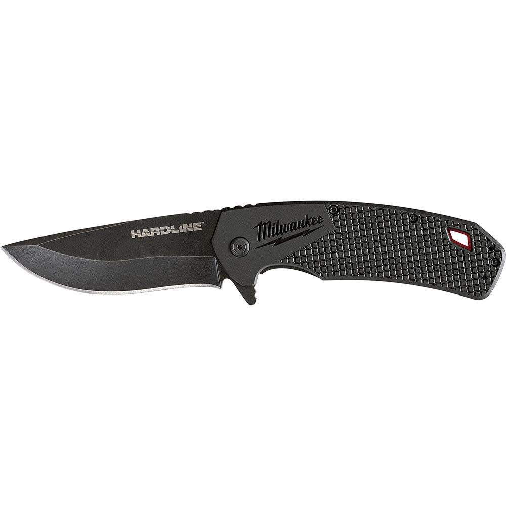 3.5 in. HARDLINE Smooth Recurve Drop Point Blade Pocket Knife 48-22-1999