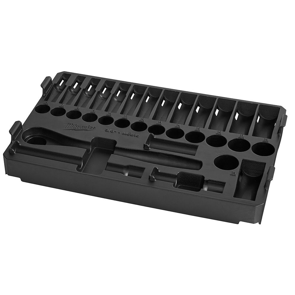 3/8 32pc Ratchet and Socket Set in PACKOUT - Metric Tray 48-22-9482T