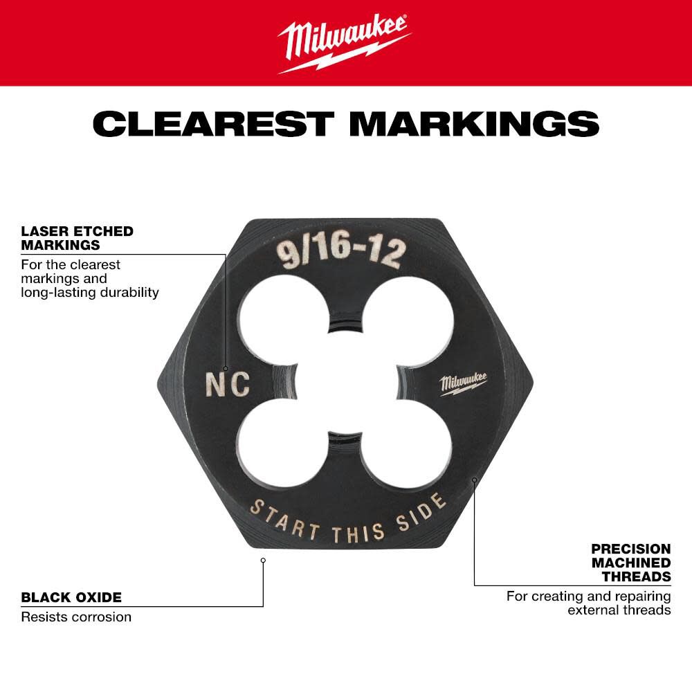 3/8 in -18 NPT 2-1/6 in Hex Threading Die 49-57-5392