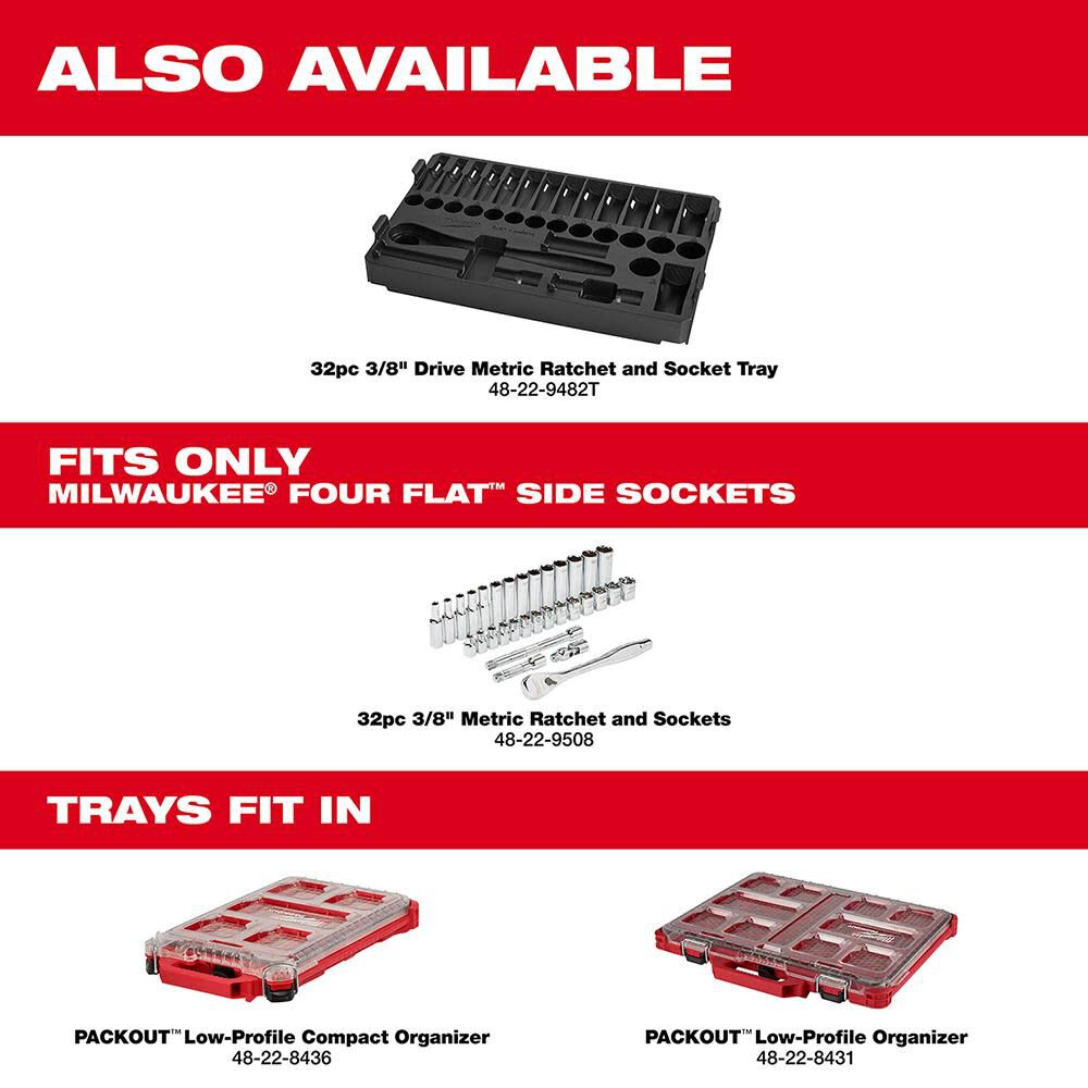 3/8 in. Drive 32 pc. Ratchet & Socket Set - Metric 48-22-9508