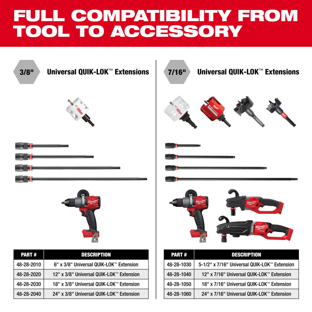 3/8 in. x 12 in. Bit Extension 48-28-4008