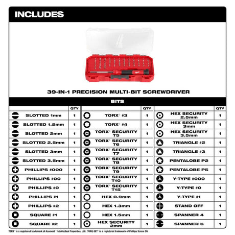 39-in-1 Precision Multi-Bit Screwdriver 48-22-2935