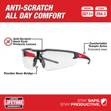 3PK Safety Glasses - Clear Anti-Scratch Lenses 48-73-2052