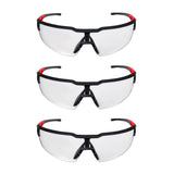 3PK Safety Glasses - Clear Anti-Scratch Lenses 48-73-2052