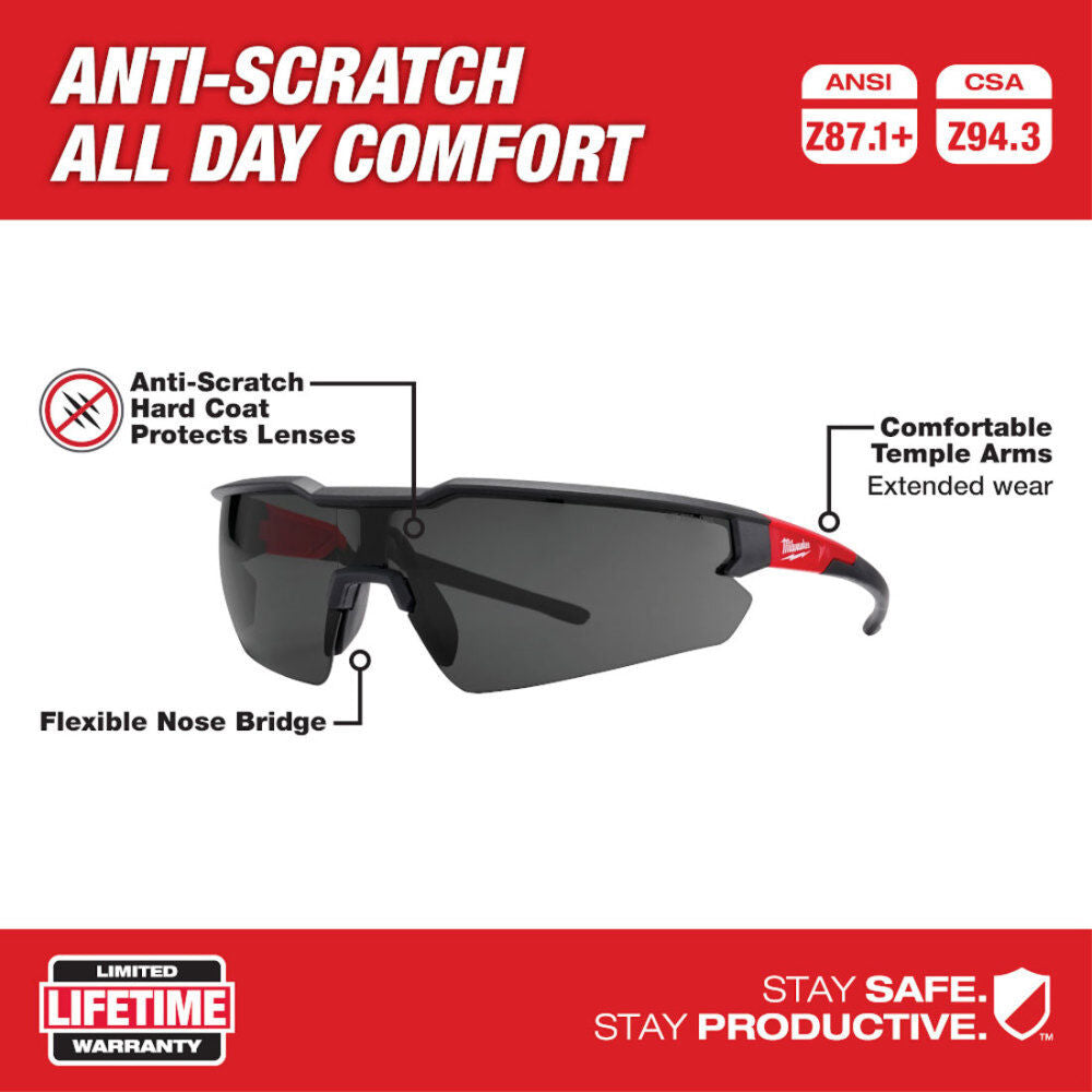 3PK Safety Glasses - Tinted Anti-Scratch Lenses 48-73-2054