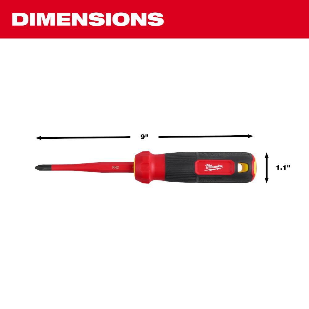 4-in-1 1000V Insulated Slim Tip Multi-Bit Screwdriver 48-22-2216