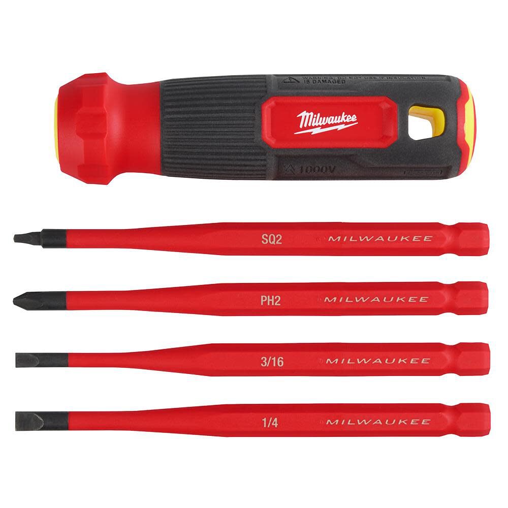 4-in-1 1000V Insulated Slim Tip Multi-Bit Screwdriver 48-22-2216