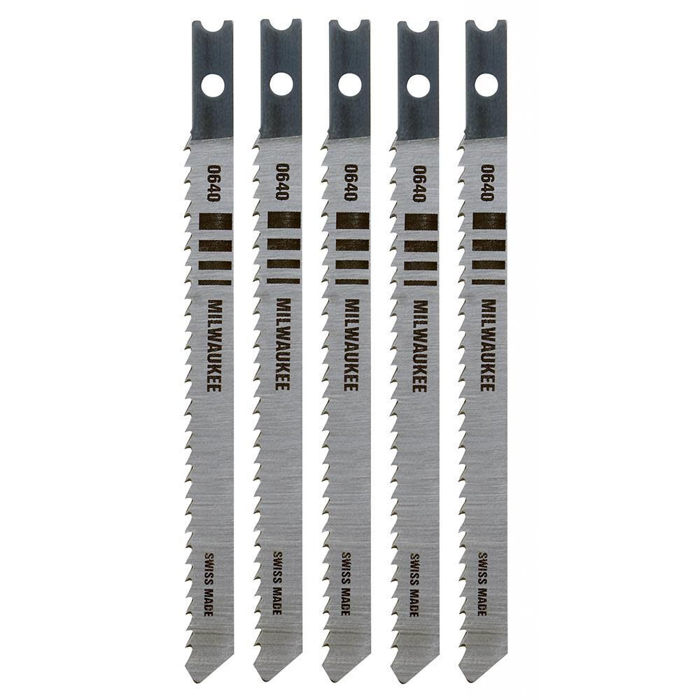 4 in. 10 TPI High Carbon Steel Jig Saw Blade 5PK 48-42-0640