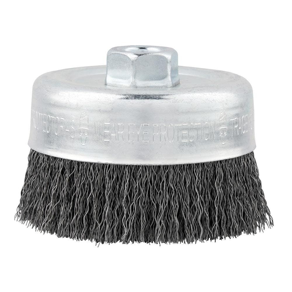 4 in. Carbon Steel Crimped Wire Cup Brush 48-52-1300