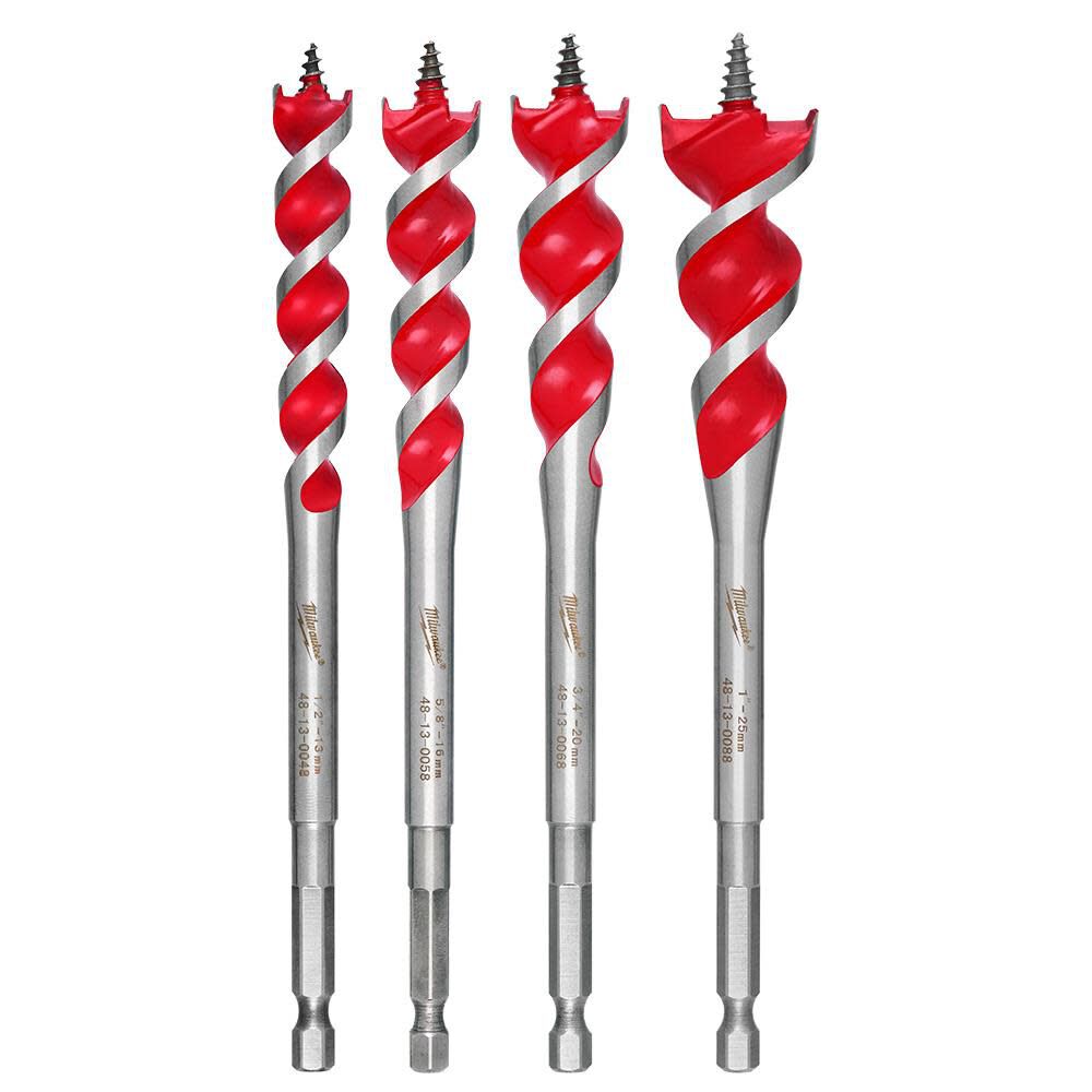 4 Pc Speed Feed Wood Bit Set 48-13-0400