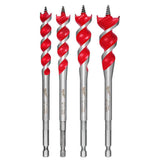 4 Pc Speed Feed Wood Bit Set 48-13-0400