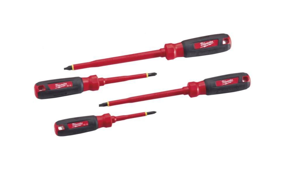 4-Piece 1000V Insulated Screwdriver Set with Square Recess 48-22-2205