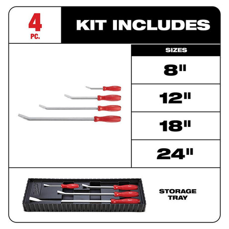 4-Piece Pry Bar Set 48-22-9214