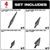 4-Piece Step Drill Bit Set 48-89-9223