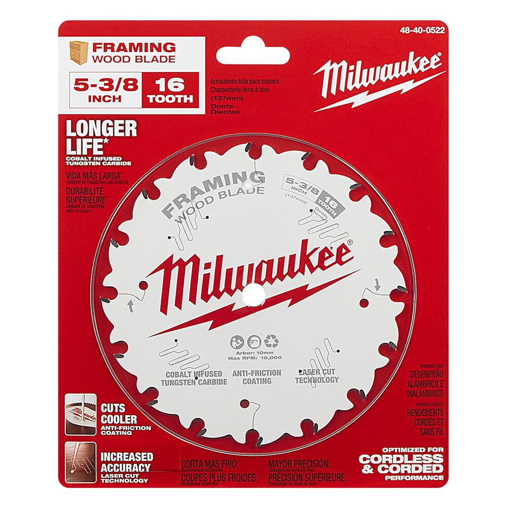 5-3/8 in. 16T Framing Circular Saw Blade 48-40-0522