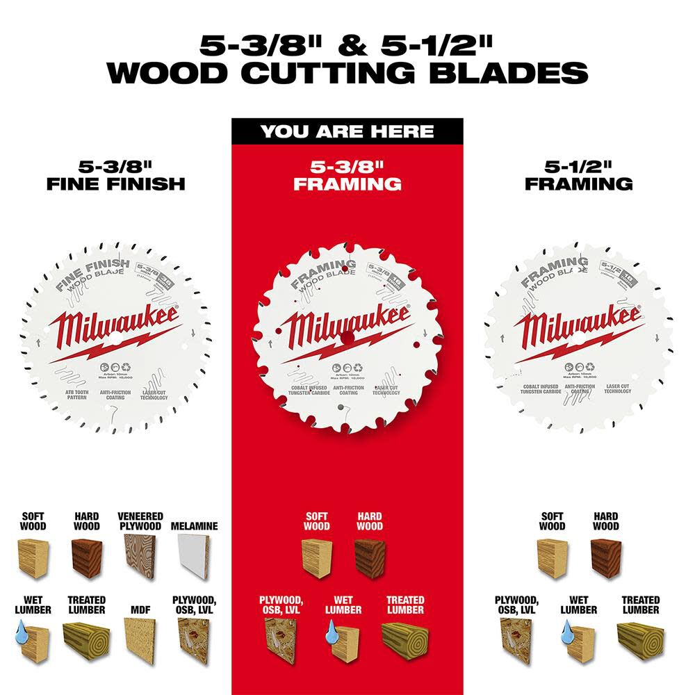 5-3/8 in. 16T Framing Circular Saw Blade 48-40-0522