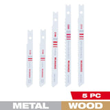 5 Pc. U-Shank Jig Saw Blade Assortment 49-22-1168