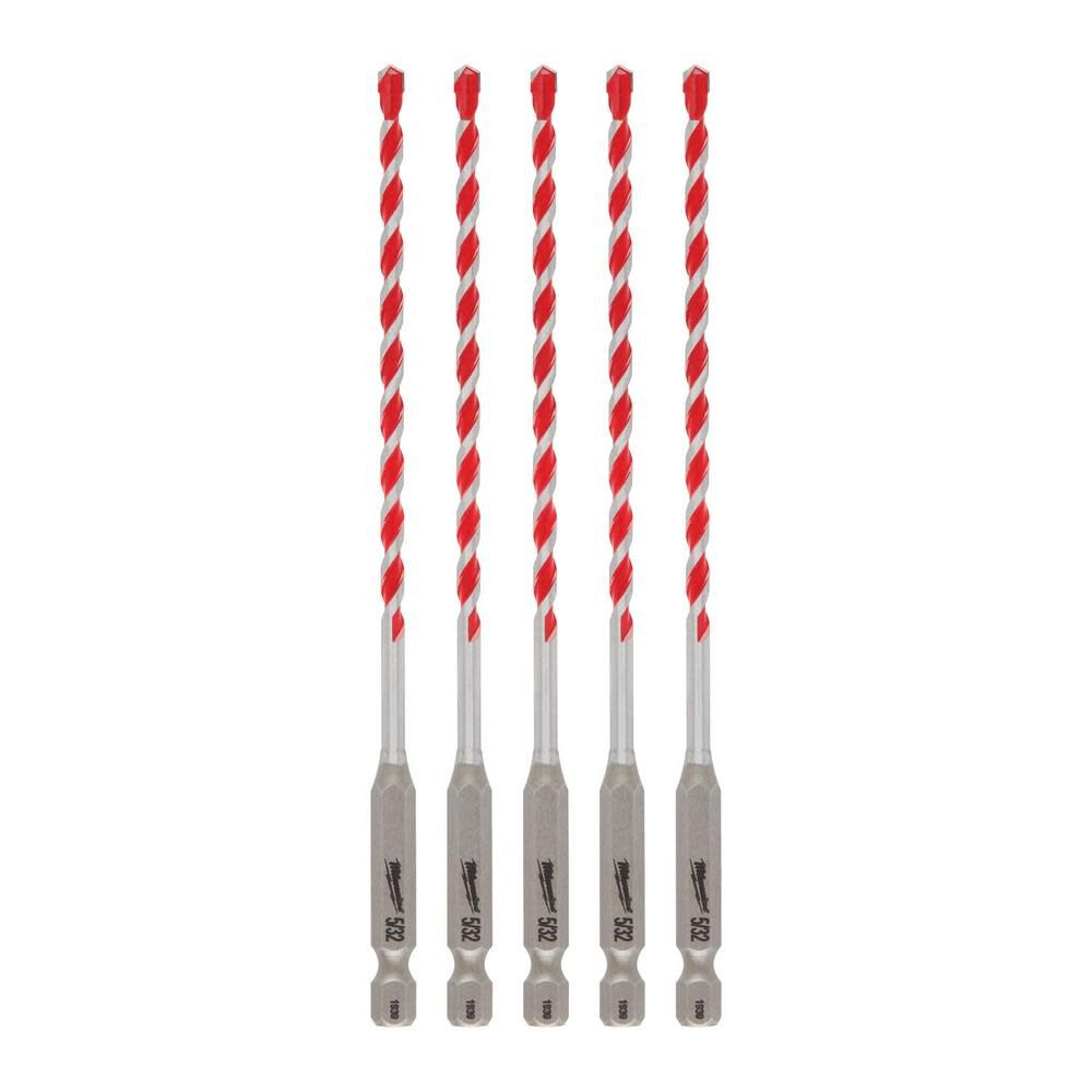 5/32in SHOCKWAVE Drill Bit Carbide Hammer 5pk 48-20-9155