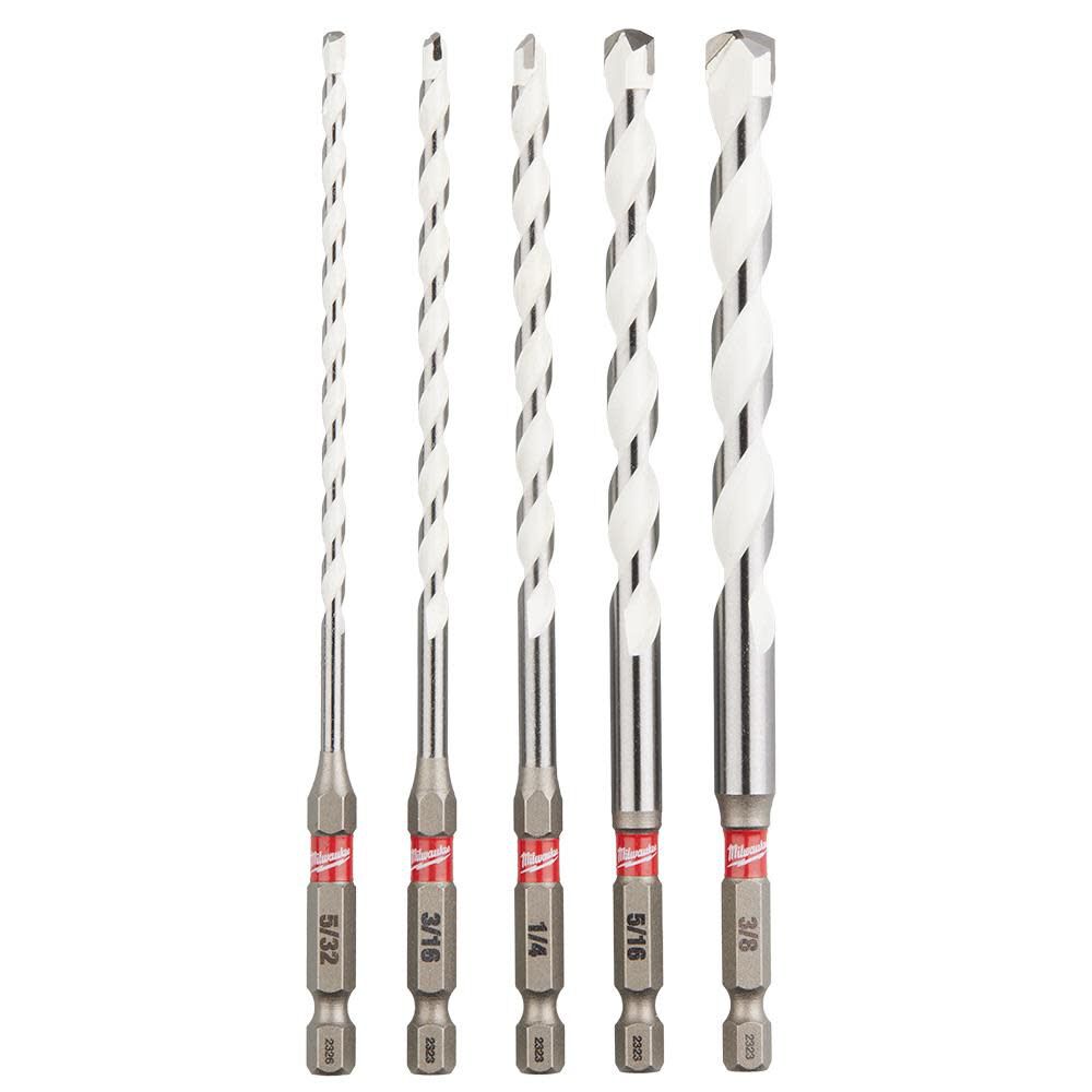 5pc. SHOCKWAVE Carbide Multi-Material Drill Bits 48-20-8898