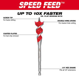 6-1/2 in. SPEED FEED Wood Bit Set (6 Piece) 48-13-0600